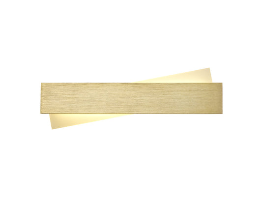 C-Lighting Buckland Wall Lamp, 1 x 8W LED, 3000K, 640lm, Brushed Gold/Frosted White, 3yrs Warranty - 28649