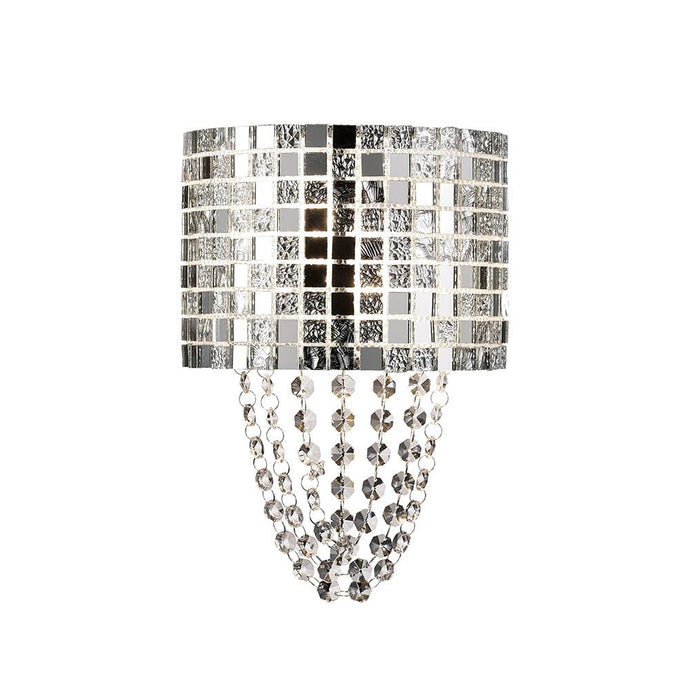Diyas IL31620 Camden Wall Lamp 2 Light G9 Polished Chrome/Mosaic Glass/Crystal - 38431