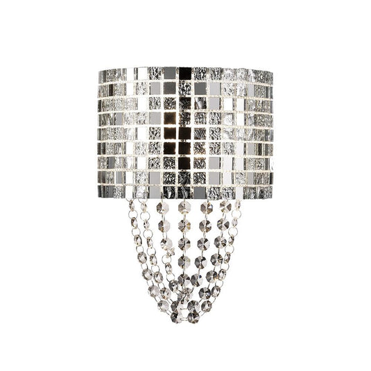 Diyas IL31620 Camden Wall Lamp 2 Light G9 Polished Chrome/Mosaic Glass/Crystal - 38431