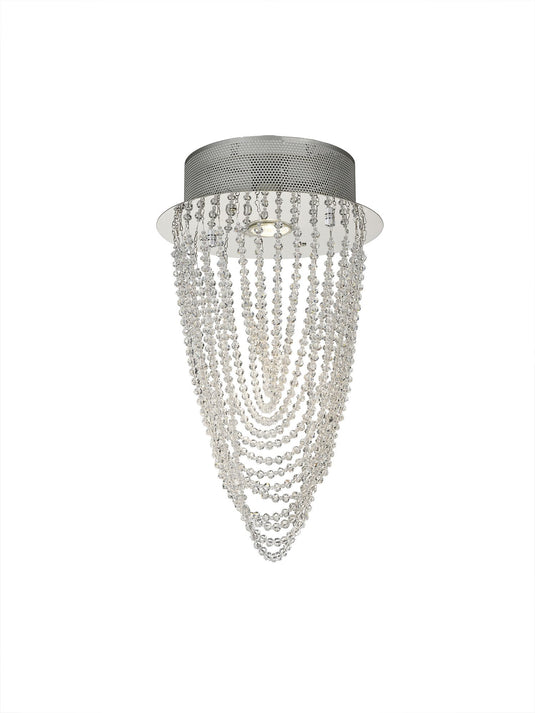 Diyas IL31390 Camilla Ceiling Round 1 Light Polished Chrome/Crystal - 38355