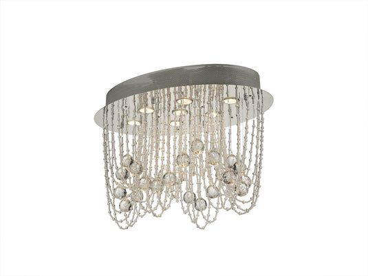Diyas IL31391 Camilla Ceiling Oval 7 Light Polished Chrome/Crystal - 38356