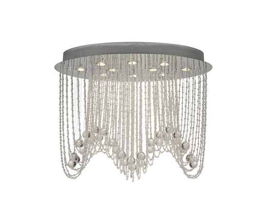 Diyas IL31392 Camilla Ceiling Oval 10 Light Polished Chrome/Crystal - 38357