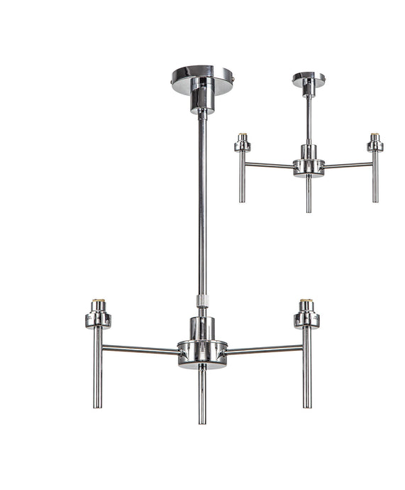 C-Lighting Capel Polished Chrome 3 Light G9 Universal Telescopic/Semi Flush, Suitable For A Vast Selection Of Glass Shades - 30732