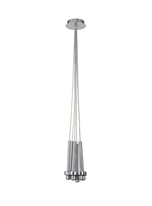 C-Lighting Capel Polished Chrome 7 Light G9 Universal 1.5m Cluster Pendant, Suitable For A Vast Selection Of Glass Shades - 32965