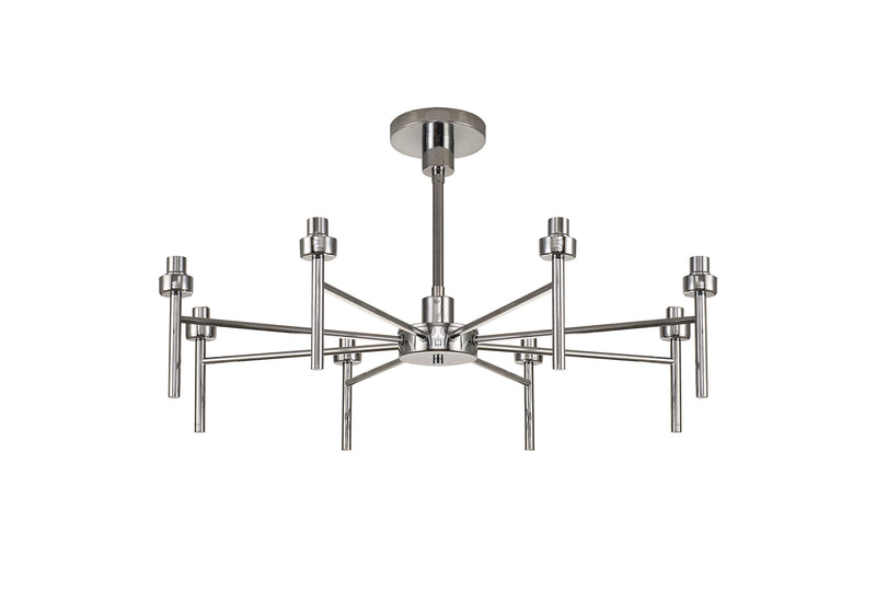 Load image into Gallery viewer, C-Lighting Capel Polished Chrome 8 Light G9 Universal Telescopic/Semi Flush, Suitable For A Vast Selection Of Glass Shades - 32973

