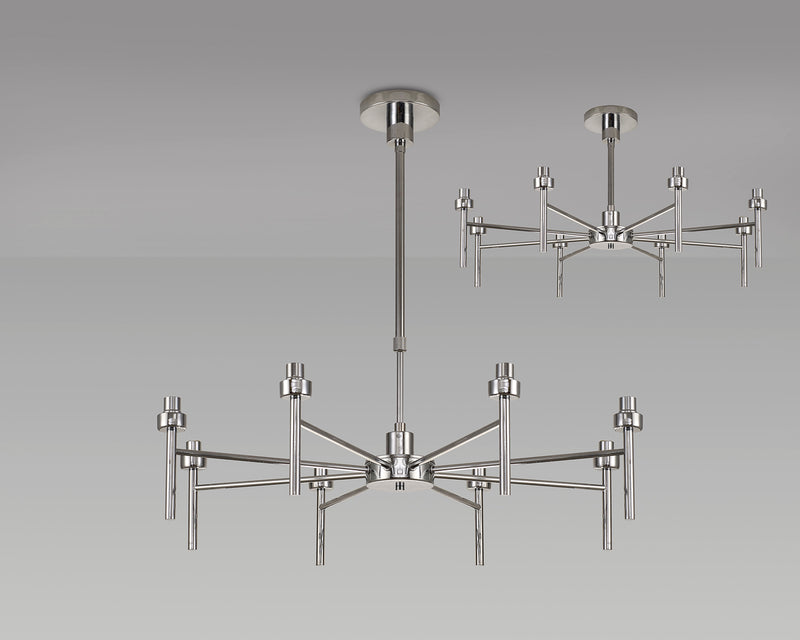 Load image into Gallery viewer, C-Lighting Capel Polished Chrome 8 Light G9 Universal Telescopic/Semi Flush, Suitable For A Vast Selection Of Glass Shades - 32973

