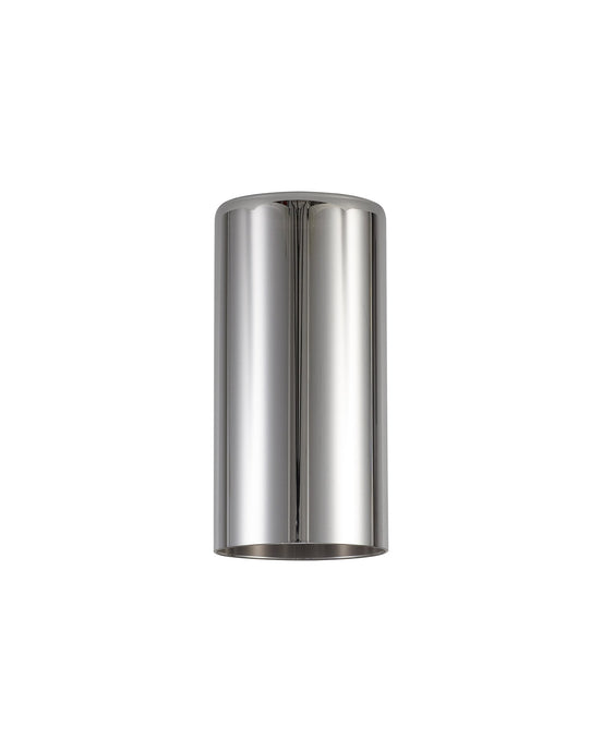 C-Lighting Capel 100x200mm Tall Cylinder Chrome Glass Shade - 32982