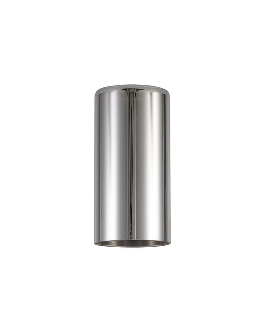 C-Lighting Capel 100x200mm Tall Cylinder Chrome Glass Shade - 32982