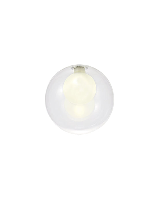 C-Lighting Capel 140mm Round Clear With Inner Frosted Globe Glass Shade - 32993