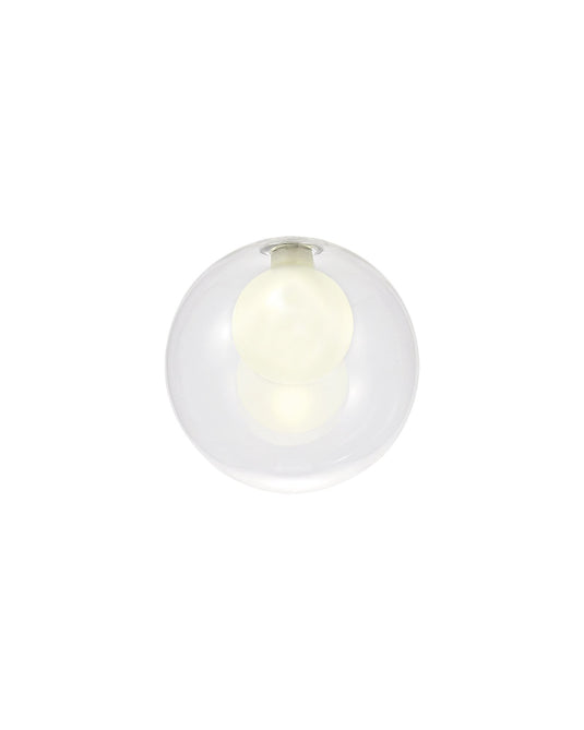 C-Lighting Capel 140mm Round Clear With Inner Frosted Globe Glass Shade - 32993