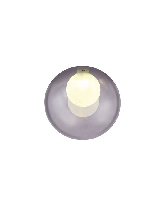 C-Lighting Capel 140mm Round Smoke With Inner Frosted Globe Glass Shade - 32996