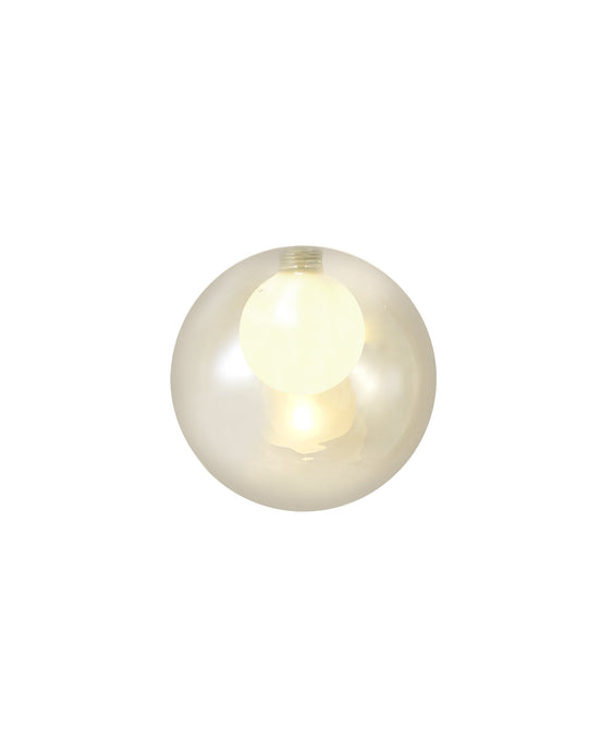 C-Lighting Capel 140mm Round Cognac With Inner Frosted Globe Glass Shade - 32997