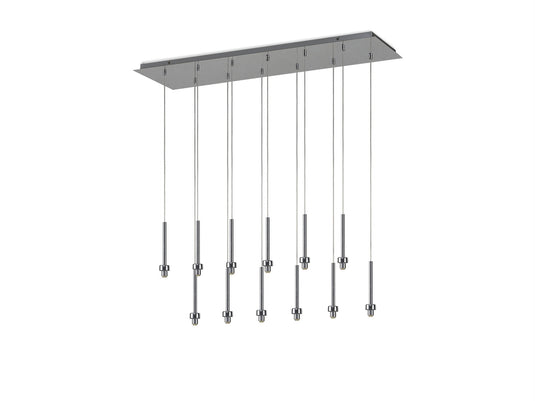 C-Lighting Capel Polished Chrome 12 Light G9 Universal 2m Linear Pendant, Suitable For A Vast Selection Of Glass Shades - 33112