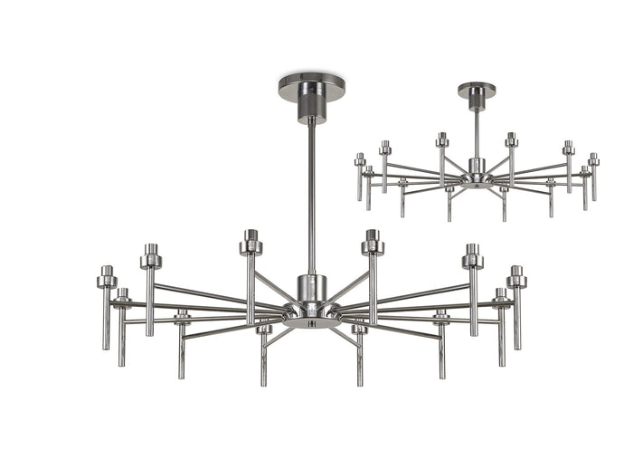 C-Lighting Capel Polished Chrome 12 Light G9 Universal Telescopic/Semi Flush, Suitable For A Vast Selection Of Glass Shades - 33113