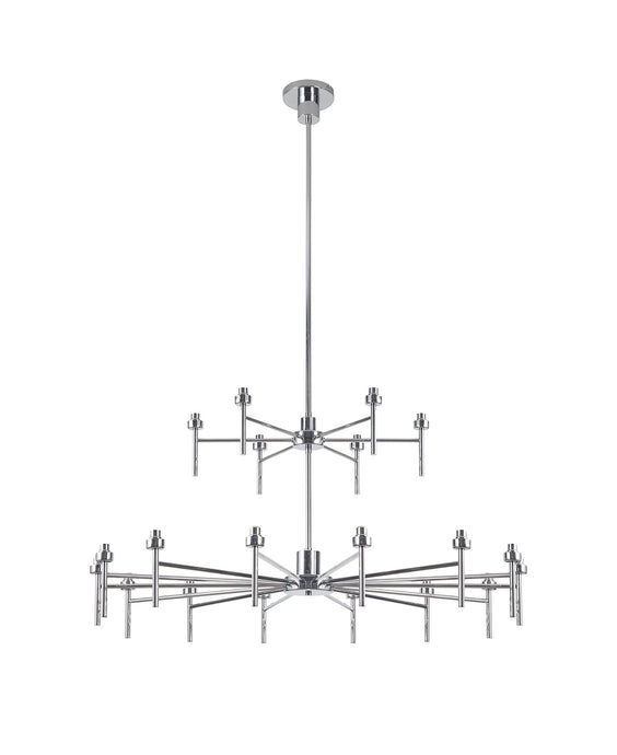 C-Lighting Capel Polished Chrome 20 Light G9 Universal 2-Tier Light, Suitable For A Vast Selection Of Glass Shades - 33114