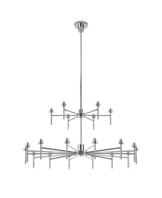 C-Lighting Capel Polished Chrome 20 Light G9 Universal 2-Tier Light, Suitable For A Vast Selection Of Glass Shades - 33114