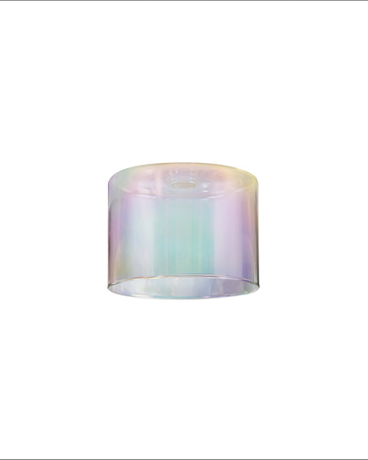 C-Lighting Capel 150x110mm Short Cylinder 7 Colour Iridescent Glass Shade - 33233