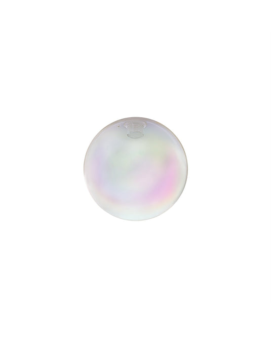 C-Lighting Capel 140mm Round 7 Colour Iridescent Glass With Inner Frosted Globe Glass Shade - 33234