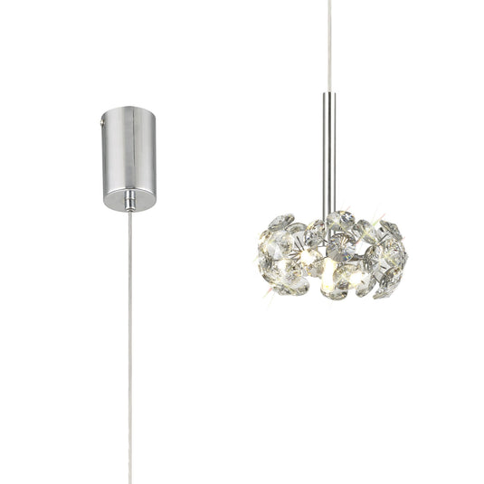 C-Lighting Capel/Orion 1 Light G9 2m Single Pendant With Polished Chrome And Crystal Shade - 33376