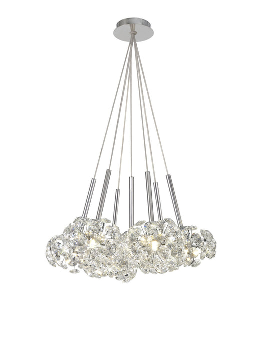 C-Lighting Capel/Orion 7 Light G9 1.5m Cluster Pendant With Polished Chrome And Crystal Shade - 33377