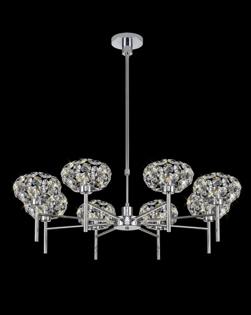 Load image into Gallery viewer, C-Lighting Capel Polished Chrome 8 Light G9 Universal Telescopic/Semi Flush, Suitable For A Vast Selection Of Glass Shades - 32973
