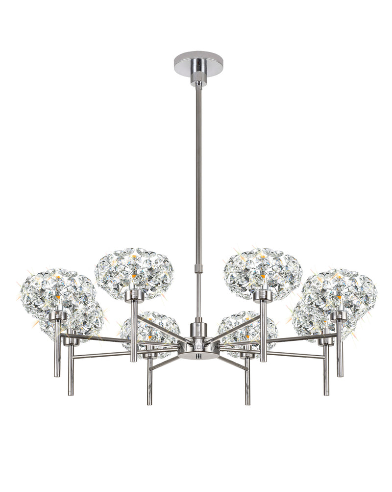 Load image into Gallery viewer, C-Lighting Capel Polished Chrome 8 Light G9 Universal Telescopic/Semi Flush, Suitable For A Vast Selection Of Glass Shades - 32973
