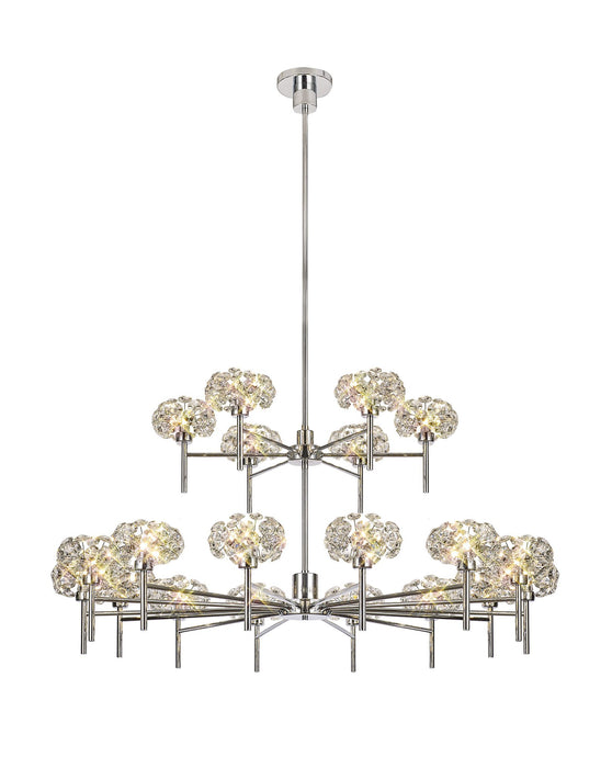 C-Lighting Capel/Orion 20 Light G9 2-Tier Light With Polished Chrome And Crystal Shade - 33390