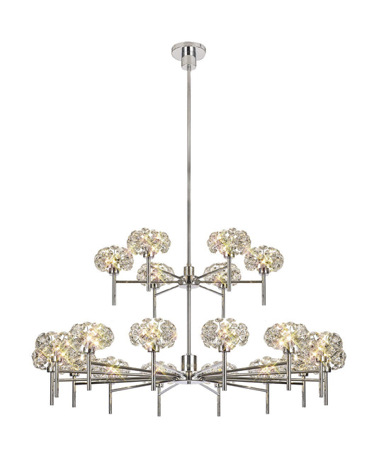 C-Lighting Capel/Orion 20 Light G9 2-Tier Light With Polished Chrome And Crystal Shade - 33390