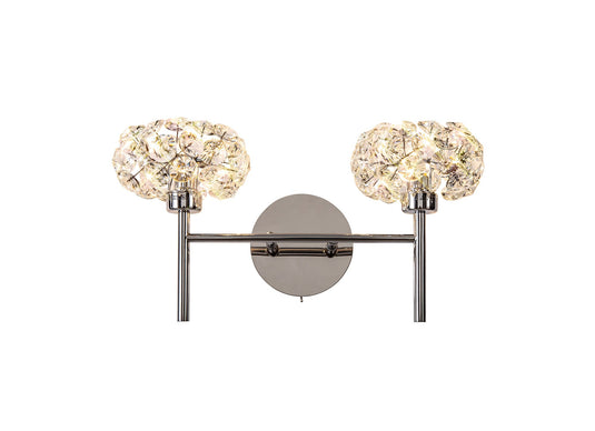 C-Lighting Capel/Orion 2 Light G9 Switched Wall Lamp With Polished Chrome And Crystal Shade - 33391