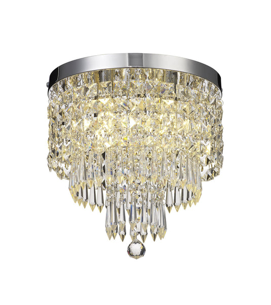 C-Lighting Capella Ceiling Light, 4 x G9, IP44, Polished Chrome/Crystal - 28662
