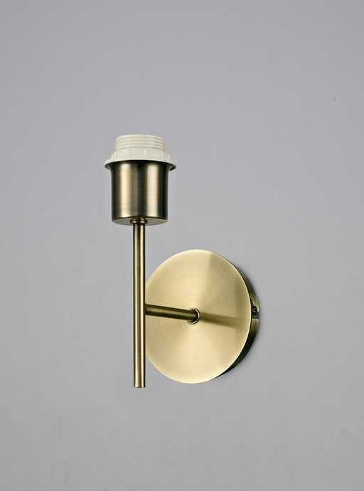 Deco D0370 Carlton 1 Light Unswitched Wall Lamp Without Shade, E27 Antique Brass