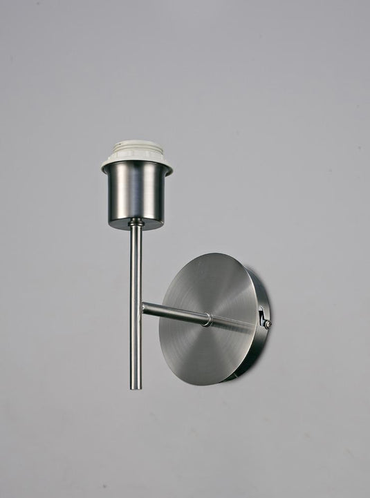 Deco D0371 Carlton 1 Light Unswitched Wall Lamp Without Shade, E27 Satin Nickel