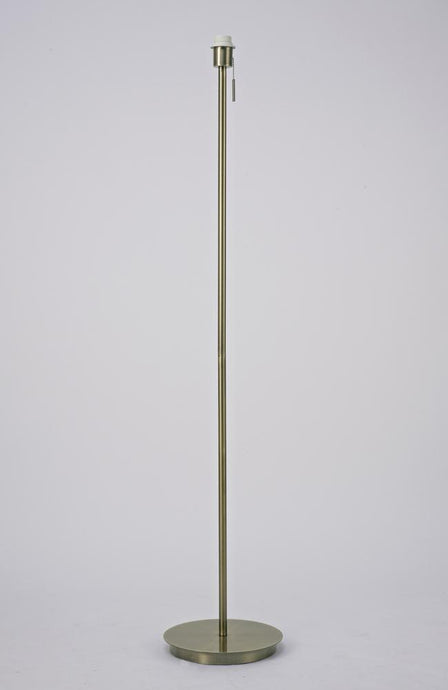 Deco D0376 Carlton Round Flat Base Floor Lamp Without Shade, Switched Lampholder, 1 Light E27 Antique Brass