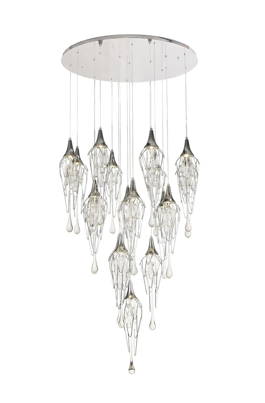 C-Lighting Cascada Pendant Round 5m, 18 x GU10, Polished Chrome Item Weight: 25.3kg - 29289
