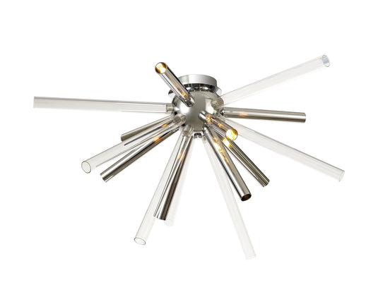 C-Lighting Castor Semi-Flush 8 Light G9, Clear & Chrome/Polished Chrome - 28971