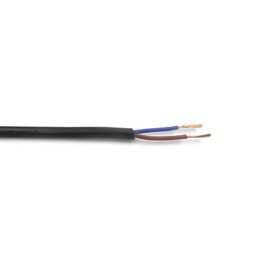 Deco D0205 Cavo 1m Black PVC 2 Core 0.75mm Cable VDE Approved