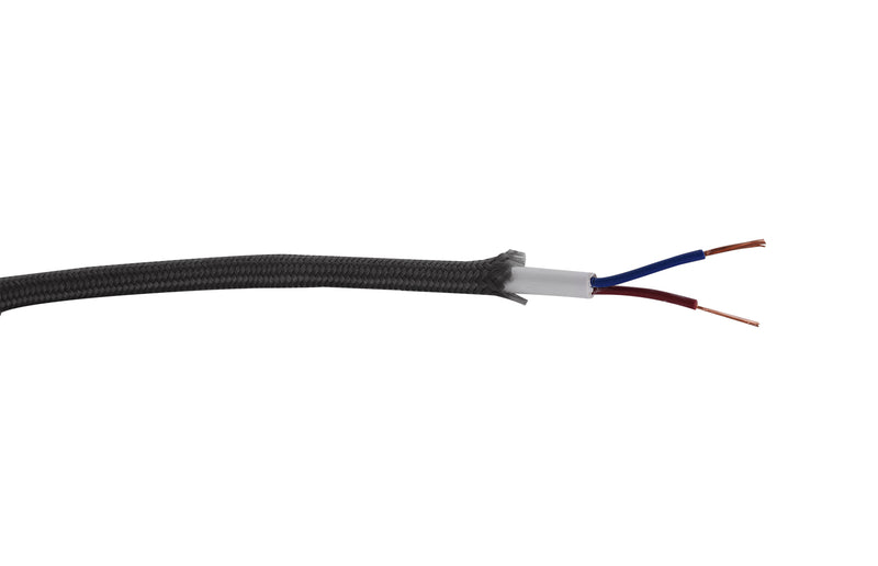 Load image into Gallery viewer, Deco D0519 Cavo 1m Grey Braided 2 Core 0.75mm Cable VDE Approved

