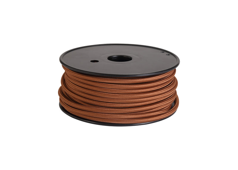 Load image into Gallery viewer, Deco D0521 Cavo 1m Dark Brown Braided 2 Core 0.75mm Cable VDE Approved
