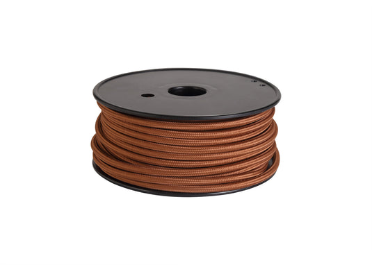 Deco D0521 Cavo 1m Dark Brown Braided 2 Core 0.75mm Cable VDE Approved