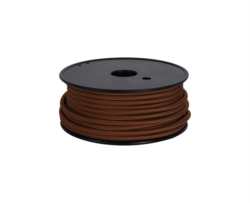 Load image into Gallery viewer, Deco D0522 Cavo 1m Red Brown Braided 2 Core 0.75mm Cable VDE Approved
