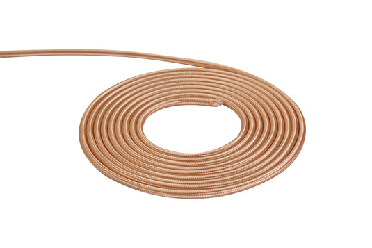 Deco D0525 Cavo 1m Rose Gold Braided 2 Core 0.75mm Cable VDE Approved