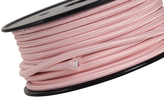 Deco D0528 Cavo 1m Pink Braided 2 Core 0.75mm Cable VDE Approved
