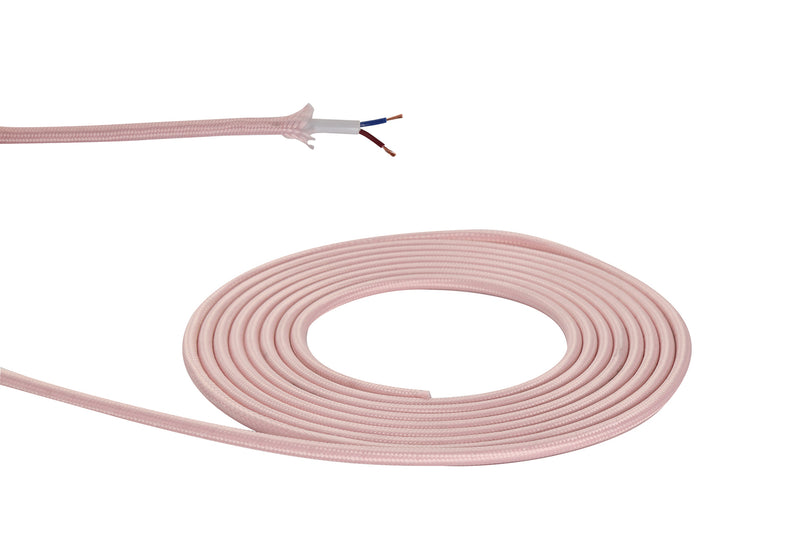 Load image into Gallery viewer, Deco D0528 Cavo 1m Pink Braided 2 Core 0.75mm Cable VDE Approved
