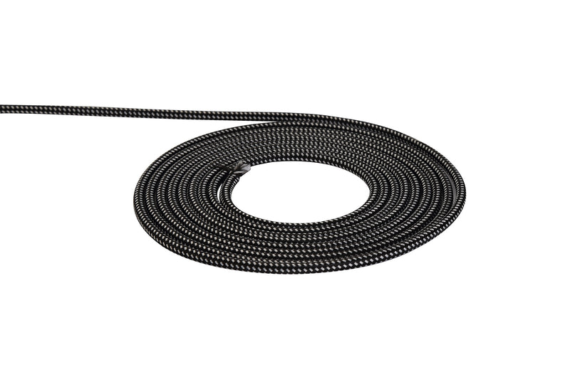 Load image into Gallery viewer, Deco D0531 Cavo 1m Black &amp; White Spot Braided 2 Core 0.75mm Cable VDE Approved

