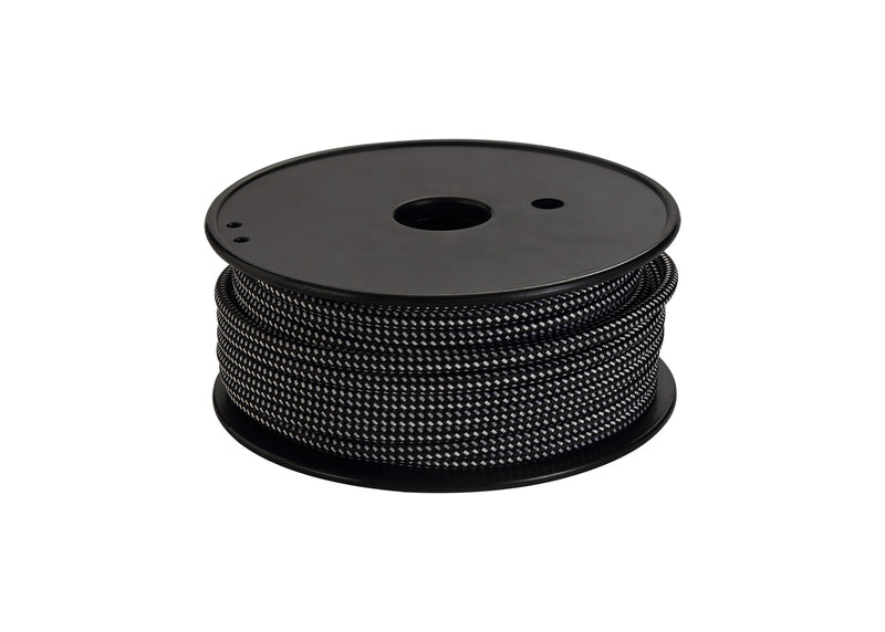 Load image into Gallery viewer, Deco D0531 Cavo 1m Black &amp; White Spot Braided 2 Core 0.75mm Cable VDE Approved
