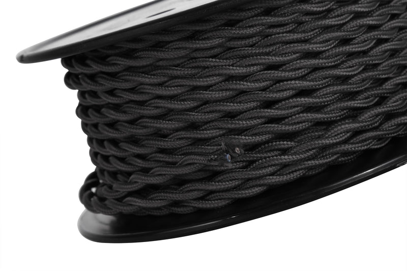 Load image into Gallery viewer, Deco D0535 Cavo 1m Grey Braided Twisted 2 Core 0.75mm Cable VDE Approved

