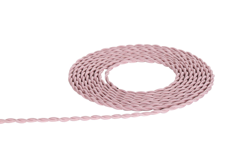 Load image into Gallery viewer, Deco D0540 Cavo 1m Pink Braided Twisted 2 Core 0.75mm Cable VDE Approved
