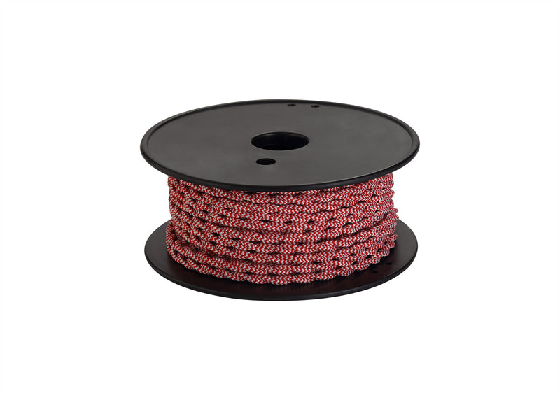 Load image into Gallery viewer, Deco D0543 Cavo 1m Red &amp; White Wave Stripe Braided Twisted 2 Core 0.75mm Cable VDE Approved
