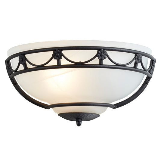 Elstead Lighting CB-WU-BLACK Carisbrooke 1 Light Wall Uplighter