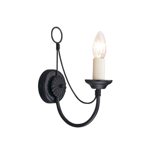 Elstead Lighting CB1-BLACK Carisbrooke 1 Light Wall Light